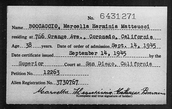 Boccaccio, Marcella Herminia Matteucci - 1945