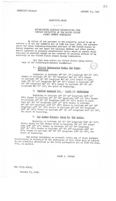 White House Press Release, Executive Order Number 9925