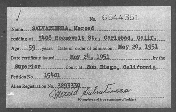 Salvatierra, Merced - 1951