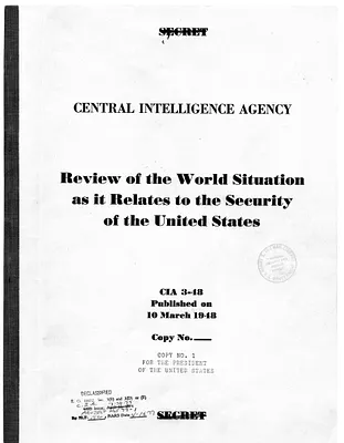 Cnetral Intelligence Agency Report 3-48, Review of the World Situation as it Relates to the Security of the United States