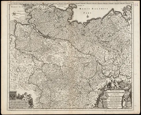 Circulus Saxoniae inferioris in quo sunt ducatus Holsatiae, Mecklenburgi, Lauwenburgi, Luneburgi, Brunsuigi, Bremae et Ferdae, comitatus Dannebergi, archiepiscopatus Maegdenburgensis, episcopatus Hildesiae et Halberstad
