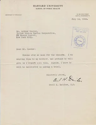 Letters Received to Arthur Roeder [A. Roeder], July 14, 1924
