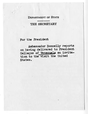 Telegram from Ambassador Walter Donnelly to Secretary of State George Marshall