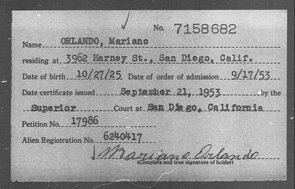 Orlando, Mariano - 1953