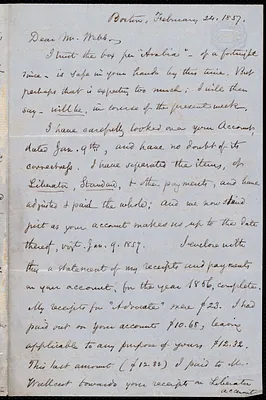 Letter from Samuel May, Boston, to Richard Davis Webb, February 24, 1857