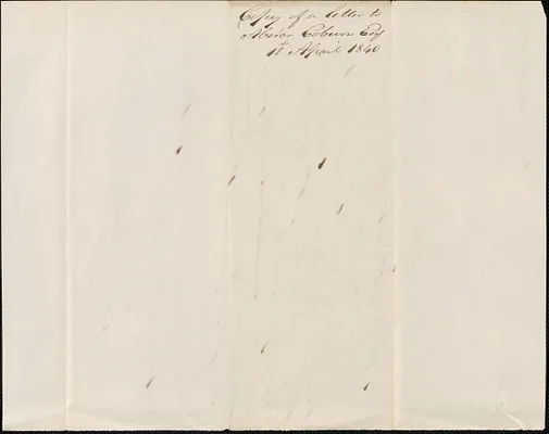 George Coffin to Abner Coburn, 18 April 1840