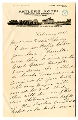 Letter from Elizabeth Emery Gates to Bess W. and Harry S. Truman