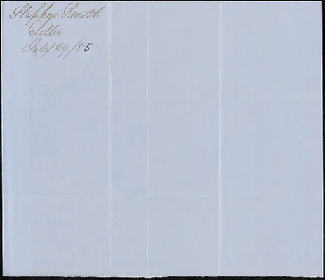 Stephen Smith to Willard A. Harrington, 29 July 1855