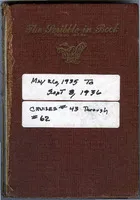 Thomas Kelley personal logbook from the Atlantis (ketch), May 26, 1935-September 8, 1936.