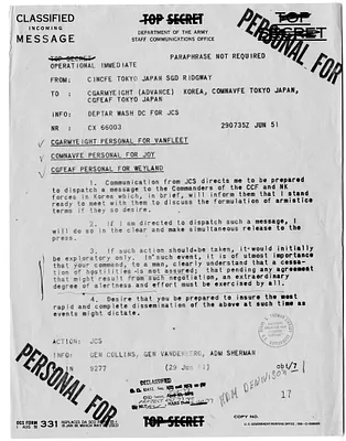Department of the Army Message from General Matthew Ridgway