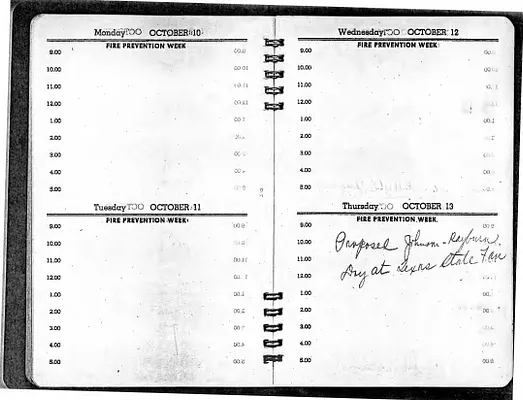 Lyndon Johnson's 1955 Desk Diary I, beginning 10/10/1955