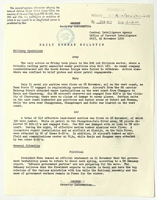 Memorandum, Daily Korean Bulletin