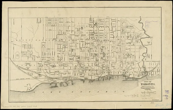 City of Toronto, reduced by permission from Wadsworth & Unwin's large map