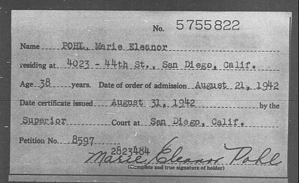 Pohl, Marie Eleanor - 1942
