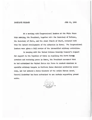 White House Press Release