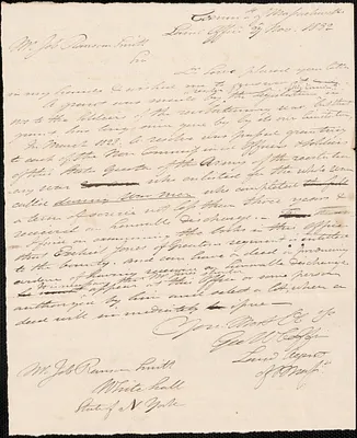 George Coffin to Job Ransom Smith, 27 November 1832