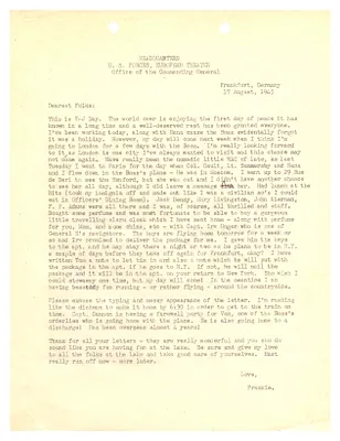 Letter from Frances Smith to Her Family