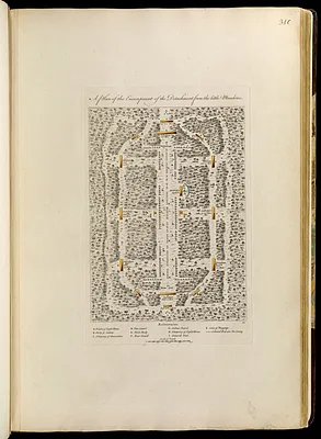 A plan of the encampment of the detachment from the little Meadows