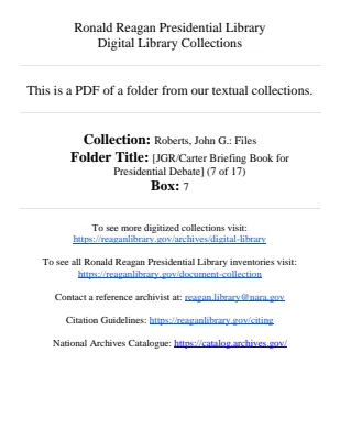 [JGR/Carter Briefing Book for Presidential Debate] (7 of 17)
