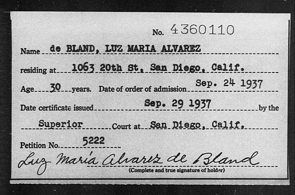 De Bland, Luz Maria Alvarez - 1937