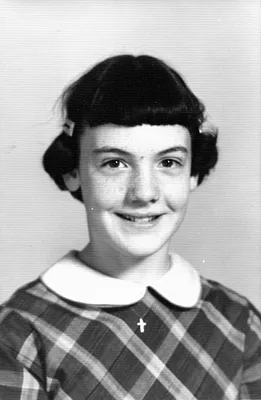 Young Girl in Plaid Dress, Cedar Falls, 1957