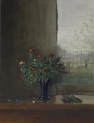 Bouquet of Wallflowers near a Window