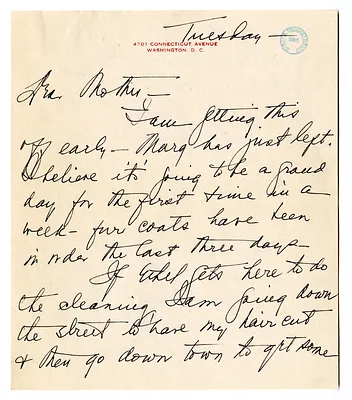 Letter from Bess W. Truman to Madge Gates Wallace
