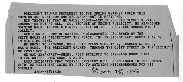 Teletype Report