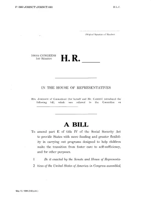 Foster Care Independence Act of 1999-Legislation [3]