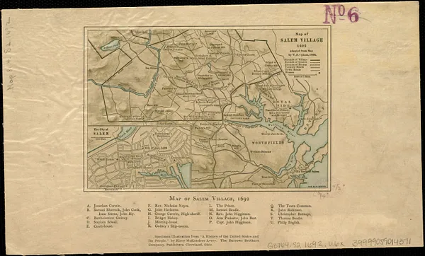Map of Salem Village 1692