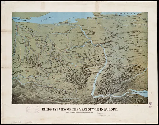 Birds eye view of the seat of War in Europe