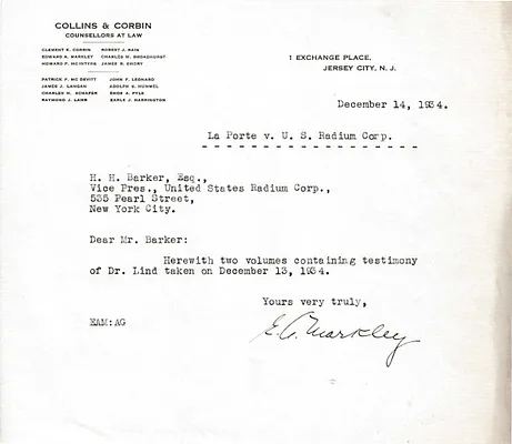 Letters Received to H.H. Barker, December 14, 1934