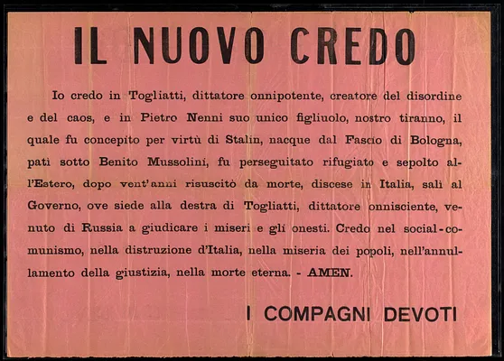 Il nuovo credo