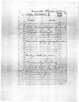Lyndon Johnson's 1957 Desk Diary, beginning 12/6/1957