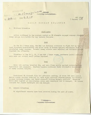 Memorandum, Daily Korean Bulletin