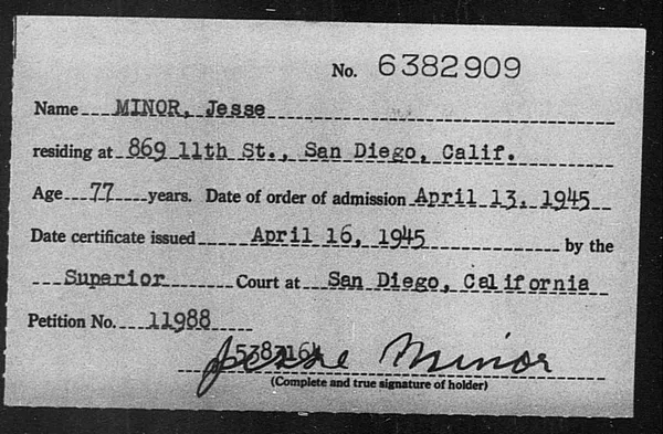 Minor, Jesse - 1945