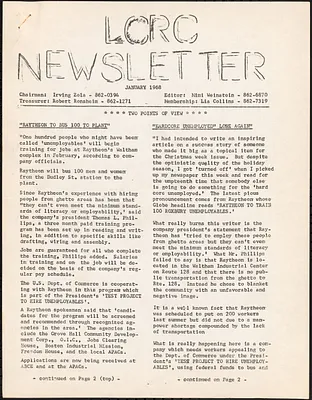 LCRC January 1968 Newsletter