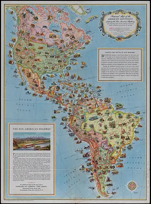 Pictorial map of the American continent