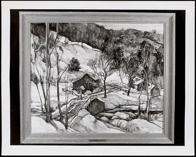 North branch Colrain by W. Lester Stevens, acrylic on Masonite