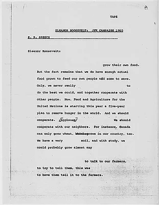 Speech by Eleanor Roosevelt