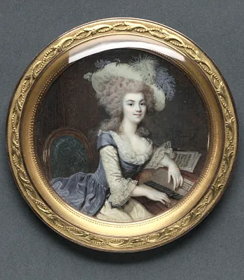 Portrait of a Woman at a Harpsichord