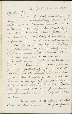 Letter from William Lloyd Garrison, New York, to Helen Eliza Garrison, June 10, 1862