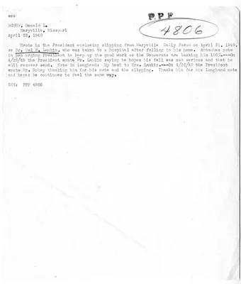 Cross Reference Memorandum