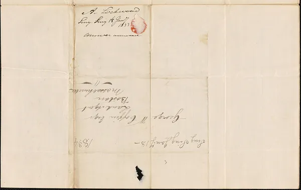 A. Lockwood to George Coffin, 18 January 1833
