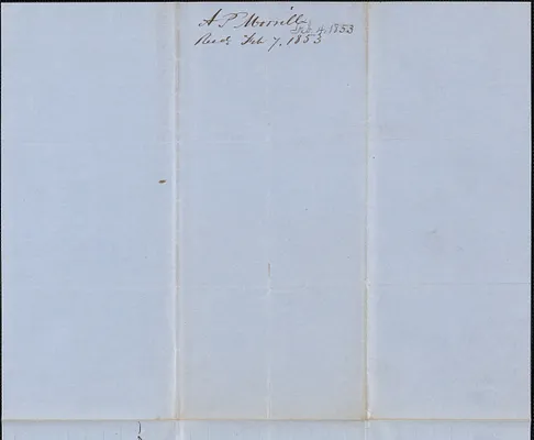 Anson P. Morrill to Samuel Warner, 4 February 1853