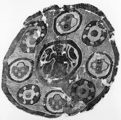 Roundel from a textile; Figure in center
