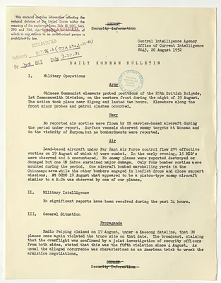 Memorandum, Daily Korean Bulletin