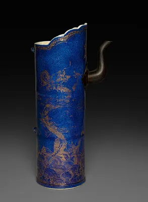 Cylindrical Ewer with Dragons Pursuing Flaming Jewel