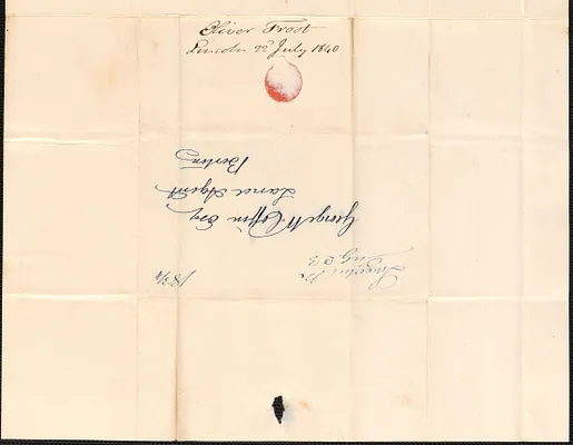 Oliver Frost to George Coffin, 22 July 1840