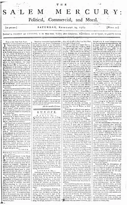 The Salem Mercury: Political, Commercial, and Moral